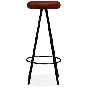 vidaXL 7-piece Bar Set Solid Acacia Wood and Genuine Leather