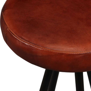 vidaXL 3-Piece Bar Set Solid Reclaimed Wood and Genuine Leather