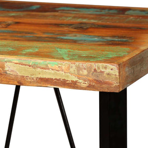 vidaXL 3-Piece Bar Set Solid Reclaimed Wood and Genuine Leather