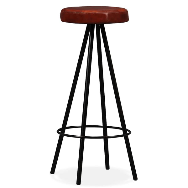 vidaXL 3-Piece Bar Set Solid Reclaimed Wood and Genuine Leather