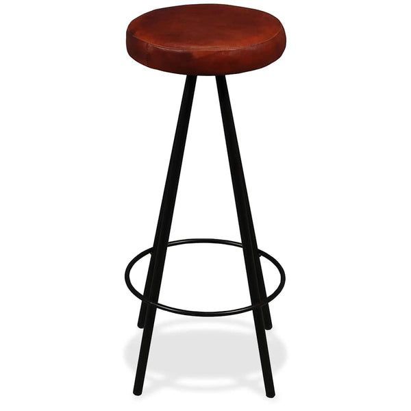 vidaXL 5-Piece Bar Set Solid Reclaimed Wood and Genuine Leather
