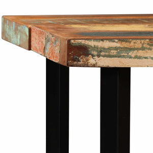vidaXL 7-Piece Bar Set Reclaimed Solid Wood and Real Leather