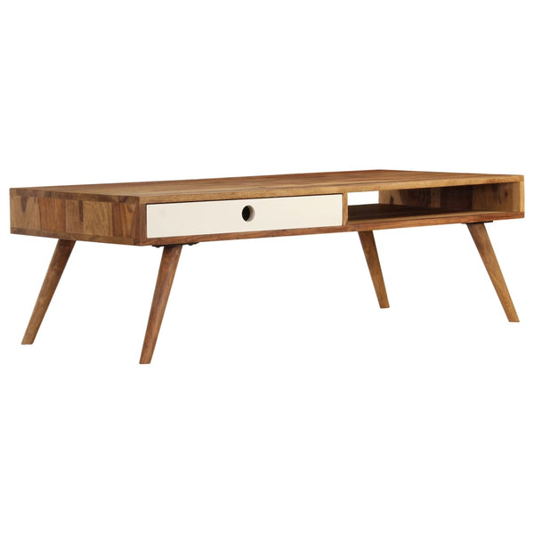 vidaXL Coffee Table 110x50x35 cm Solid Acacia Wood