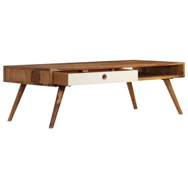 vidaXL Coffee Table 110x50x35 cm Solid Acacia Wood