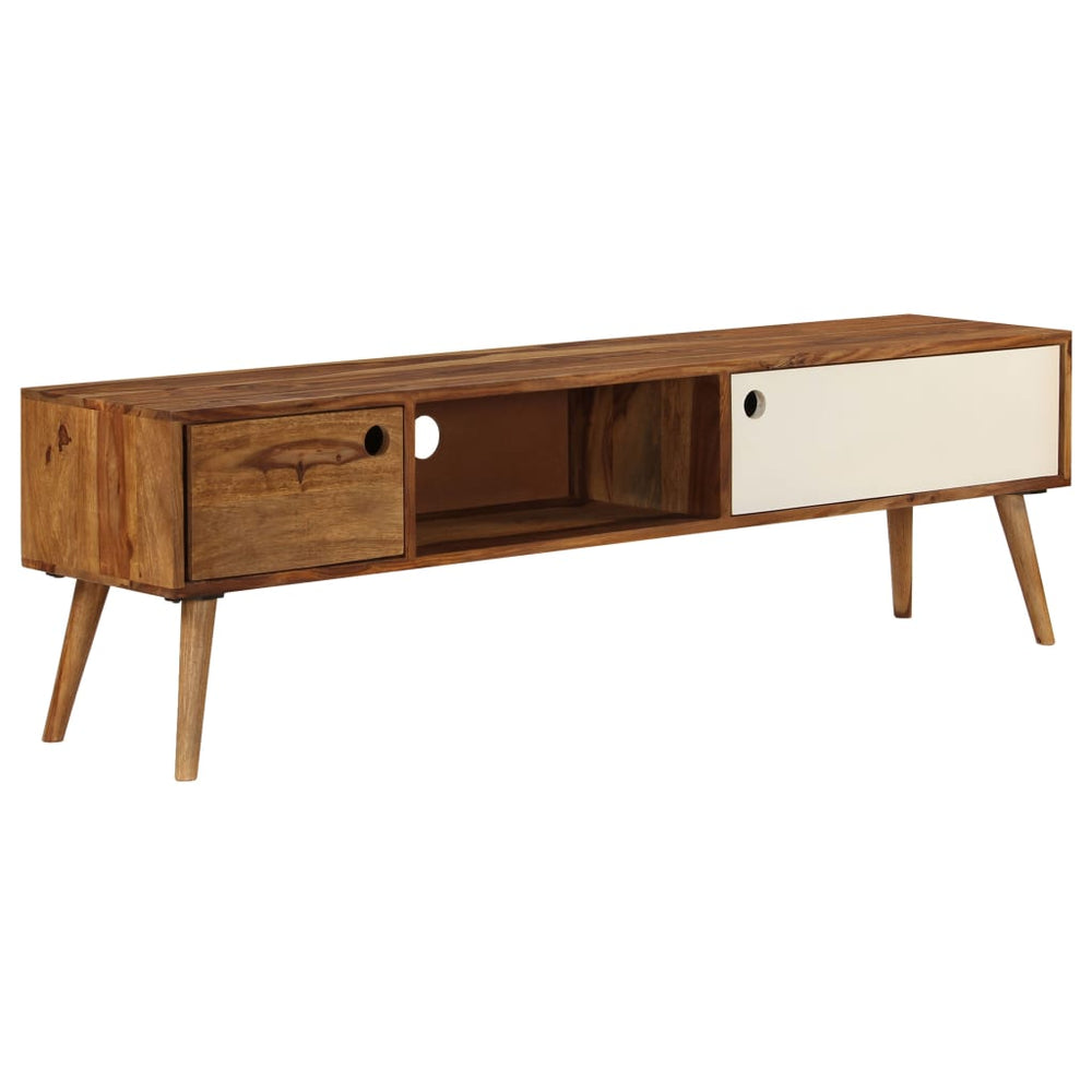 vidaXL TV Cabinet 140x30x40 cm Solid Acacia Wood