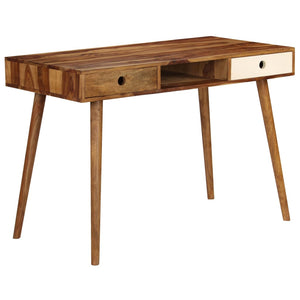 vidaXL Desk 110 x 55 x 76 cm Solid Acacia Wood