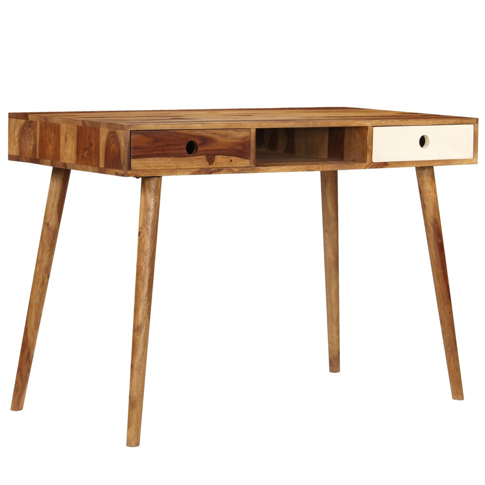 vidaXL Desk 110 x 55 x 76 cm Solid Acacia Wood