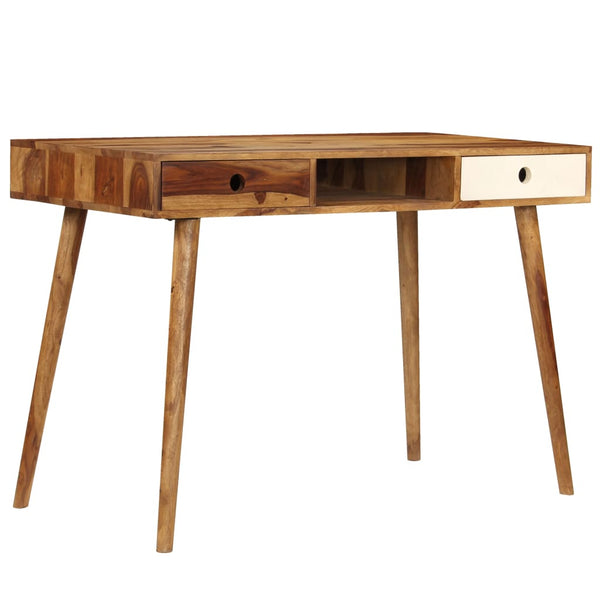 vidaXL Desk 110 x 55 x 76 cm Solid Acacia Wood