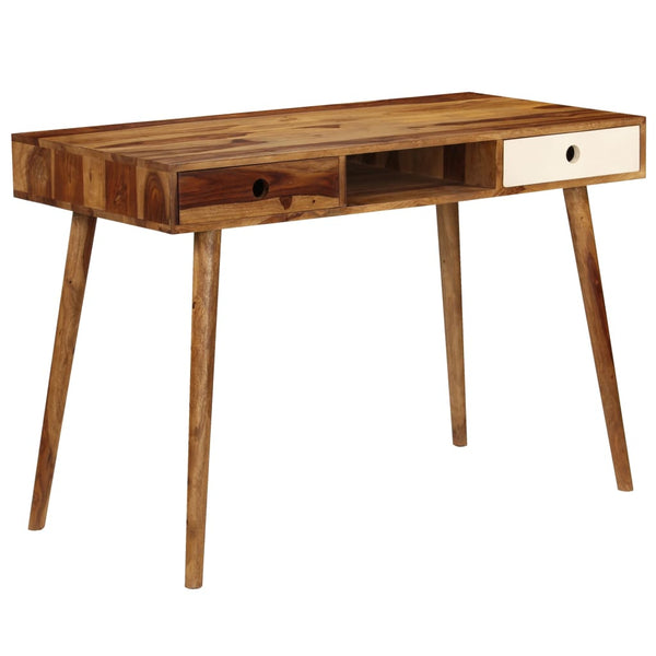 vidaXL Desk 110 x 55 x 76 cm Solid Acacia Wood