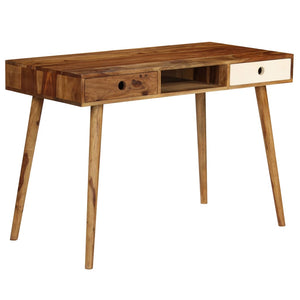 vidaXL Desk 110 x 55 x 76 cm Solid Acacia Wood
