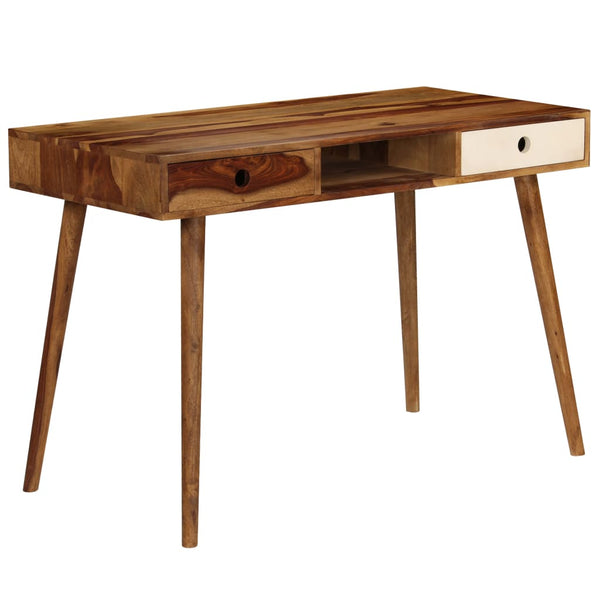 vidaXL Desk 110 x 55 x 76 cm Solid Acacia Wood