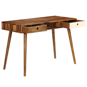 vidaXL Desk 110 x 55 x 76 cm Solid Acacia Wood