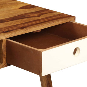 vidaXL Desk 110 x 55 x 76 cm Solid Acacia Wood