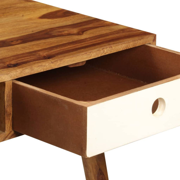vidaXL Desk 110 x 55 x 76 cm Solid Acacia Wood