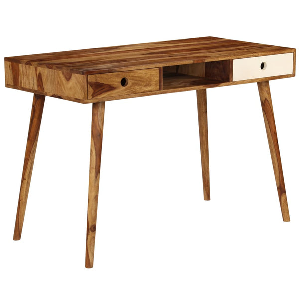 vidaXL Desk 110 x 55 x 76 cm Solid Acacia Wood