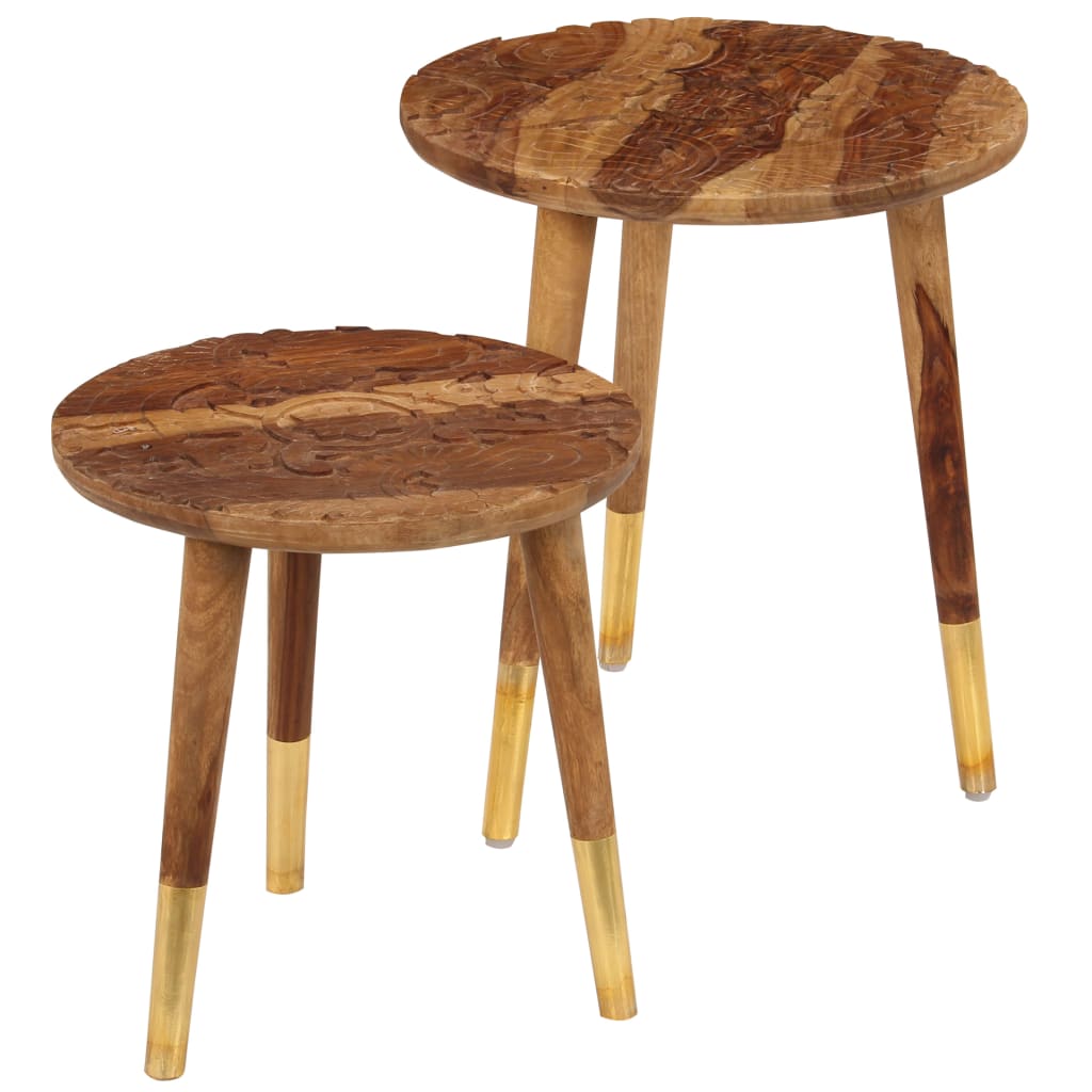vidaXL Coffee Tables 2 pcs. Solid Wood