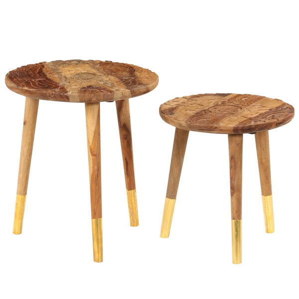 vidaXL Coffee Tables 2 pcs. Solid Wood