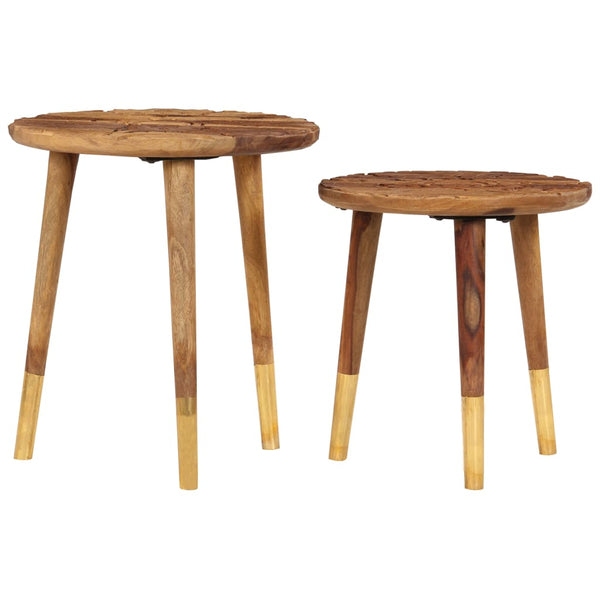 vidaXL Coffee Tables 2 pcs. Solid Wood