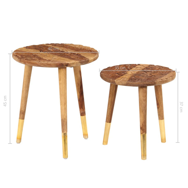 vidaXL Coffee Tables 2 pcs. Solid Wood