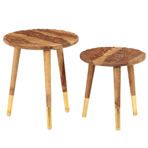 vidaXL Coffee Tables 2 pcs. Solid Wood