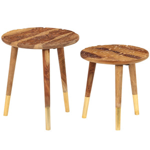 vidaXL Coffee Tables 2 pcs. Solid Wood