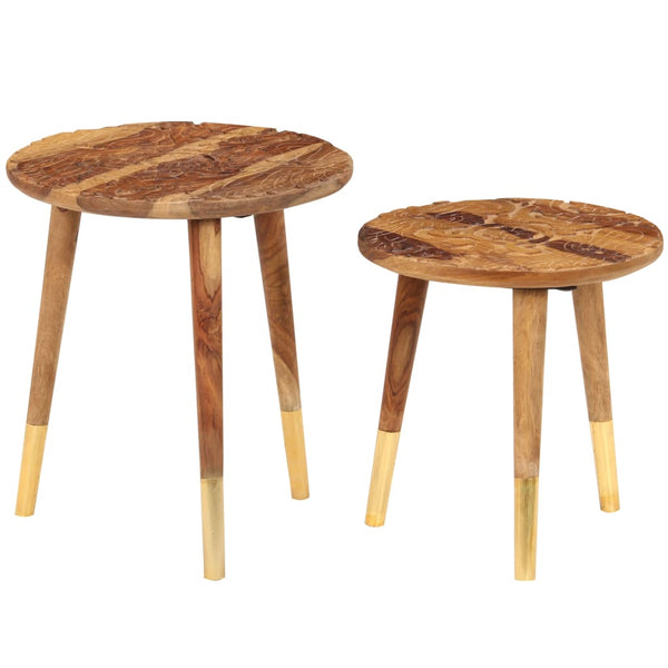 vidaXL Coffee Tables 2 pcs. Solid Wood