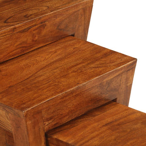 vidaXL 3-Piece Nesting Table Set Solid Acacia Wood 50x35x50 cm Brown
