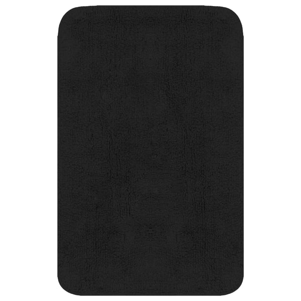 vidaXL 3-Piece Fabric Bath Mat Set Anthracite