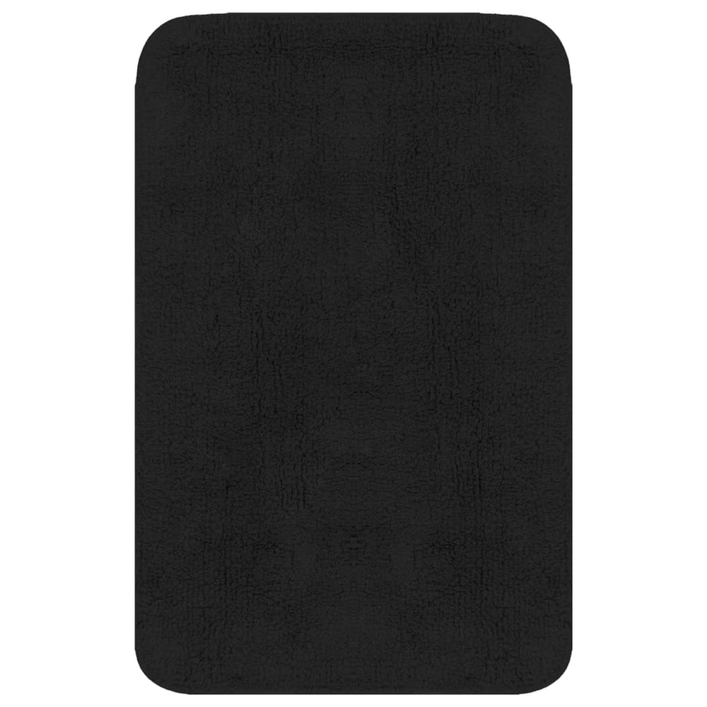 vidaXL 3-Piece Fabric Bath Mat Set Anthracite