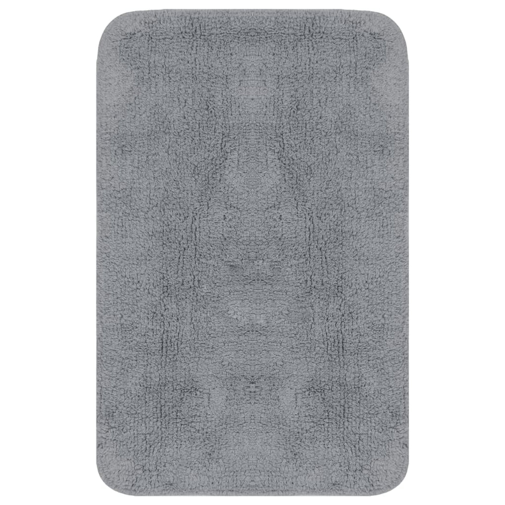 vidaXL Bath Mat Set 3-piece Fabric Grey