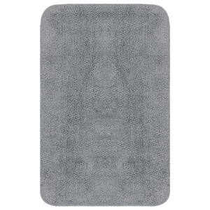 vidaXL Bath Mat Set 3-piece Fabric Grey