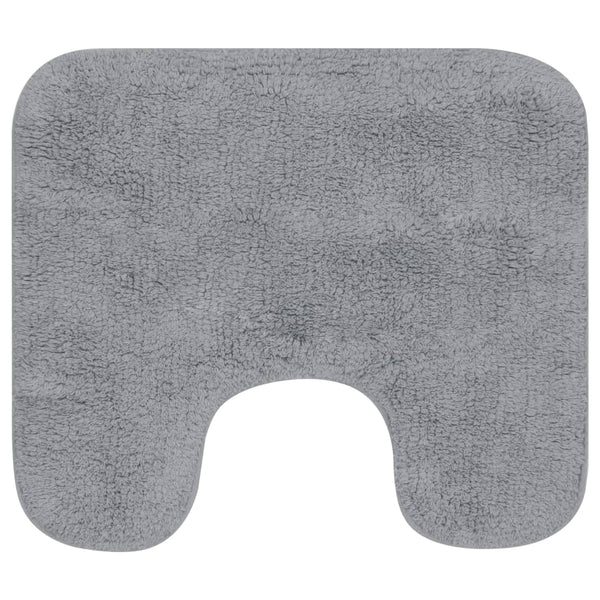 vidaXL Bath Mat Set 3-piece Fabric Grey