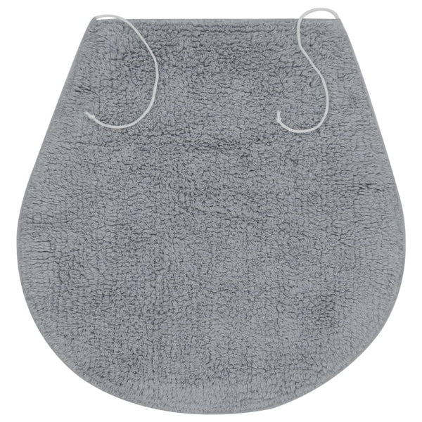 vidaXL Bath Mat Set 3-piece Fabric Grey
