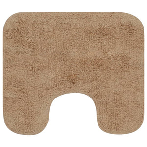 vidaXL Bath Mat Set 3-piece Fabric Beige