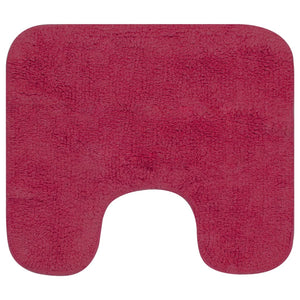 vidaXL 3-Piece Fabric Bath Mat Set Fuchsia