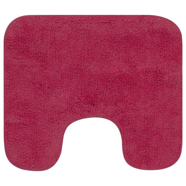 vidaXL 3-Piece Fabric Bath Mat Set Fuchsia