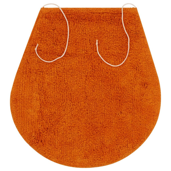 vidaXL Bath Mat Set 3-Piece Fabric Orange
