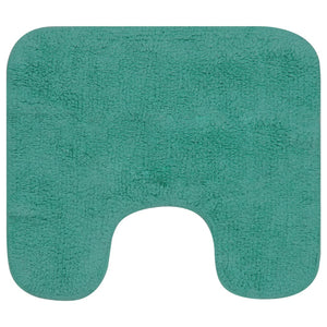 vidaXL 3-piece Bath Mat Set Fabric Turquoise