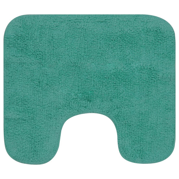 vidaXL 3-piece Bath Mat Set Fabric Turquoise