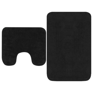 vidaXL Bath Mat Set 2-pc. Fabric Anthracite