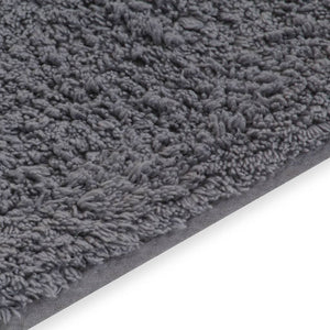 vidaXL 2-Piece Fabric Bath Mat Set Grey