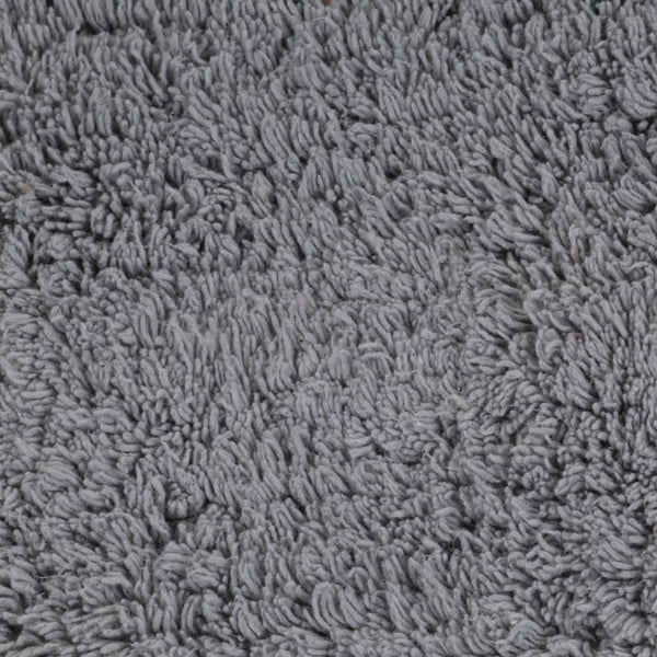 vidaXL 2-Piece Fabric Bath Mat Set Grey