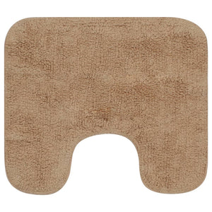 vidaXL Bath Mat Set 2-Piece Fabric Beige