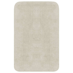 vidaXL 2-piece Bath Mat Set Fabric White