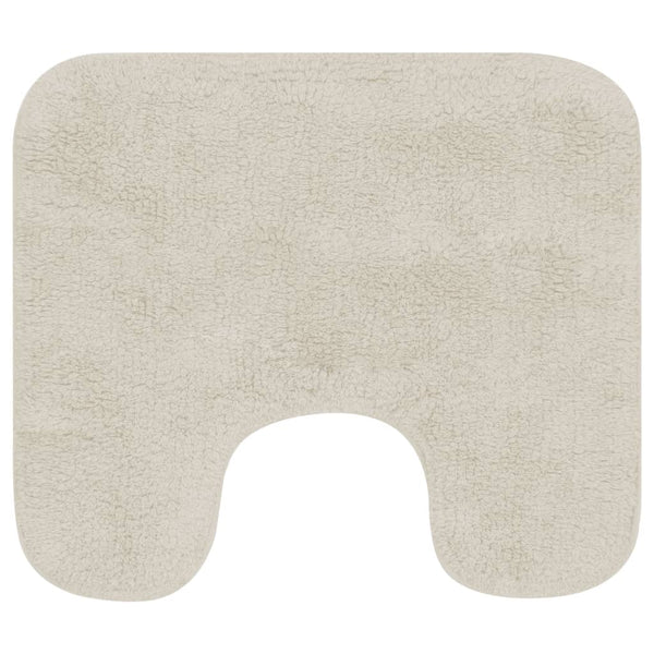vidaXL 2-piece Bath Mat Set Fabric White