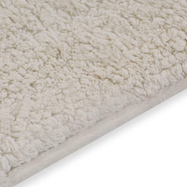 vidaXL 2-piece Bath Mat Set Fabric White