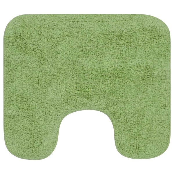vidaXL Bath Mat Set 2-Piece Fabric Green