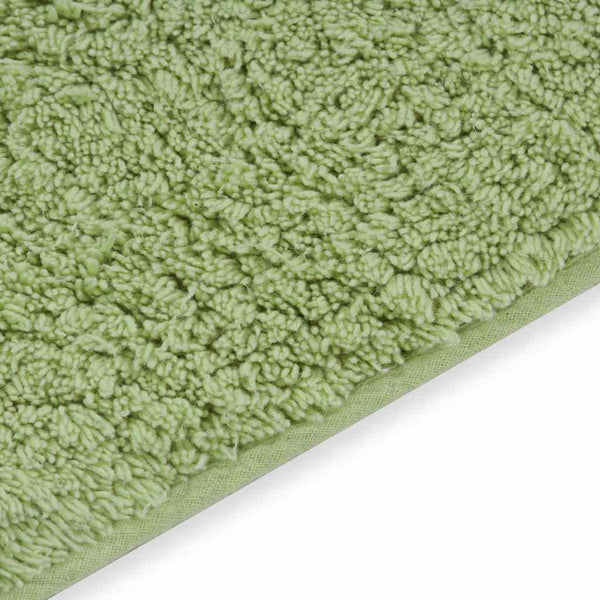 vidaXL Bath Mat Set 2-Piece Fabric Green