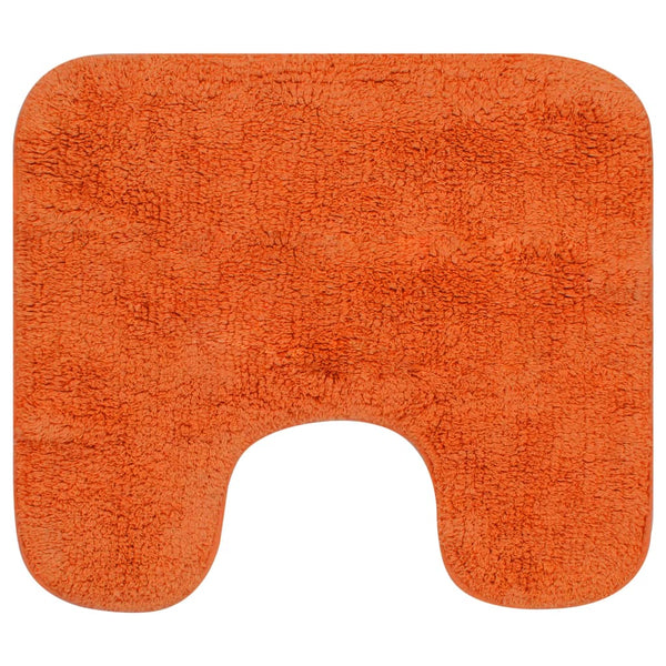 vidaXL Bath Mat Set 2-piece Fabric Orange