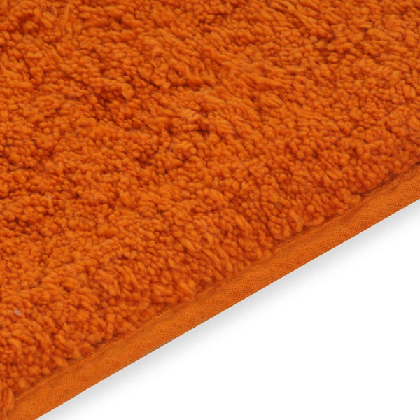 vidaXL Bath Mat Set 2-piece Fabric Orange